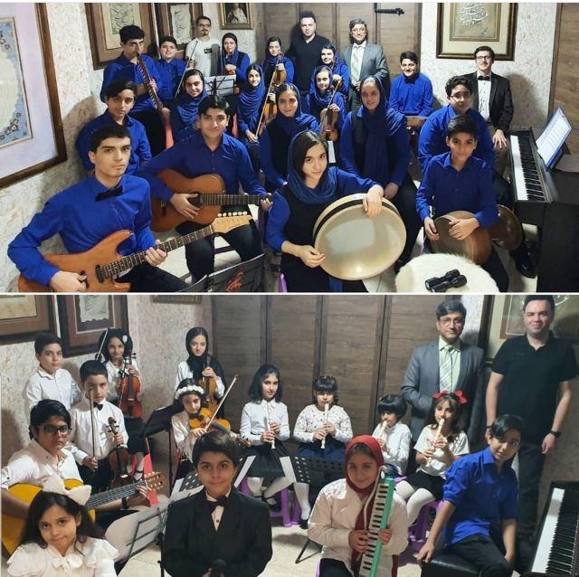 تمرین گروه های مختلف ارکستر چکاوک شیدا