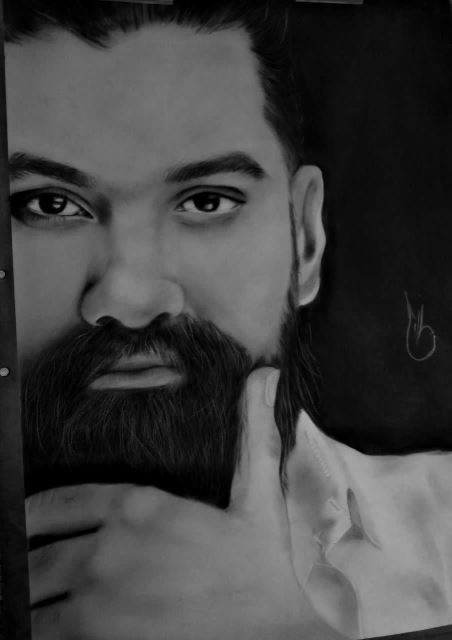 چهره به سبک سیاه قلم