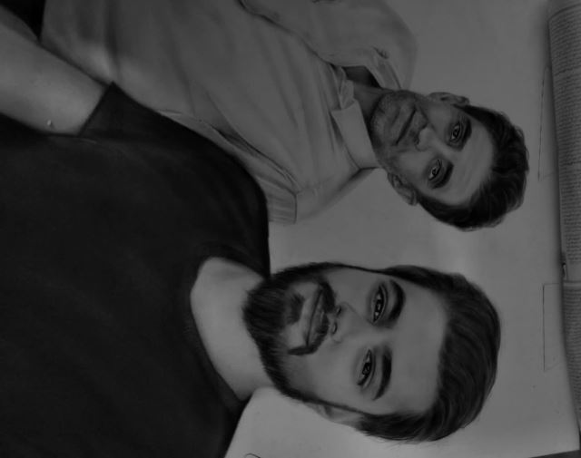 چهره به سبک سیاه قلم