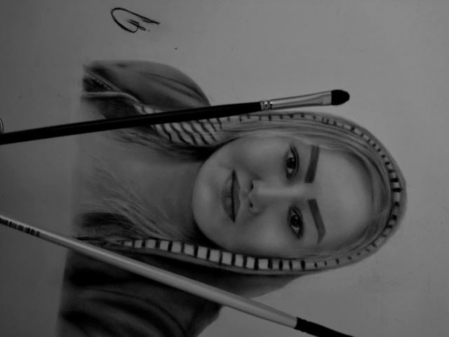 چهره به سبک سیاه قلم