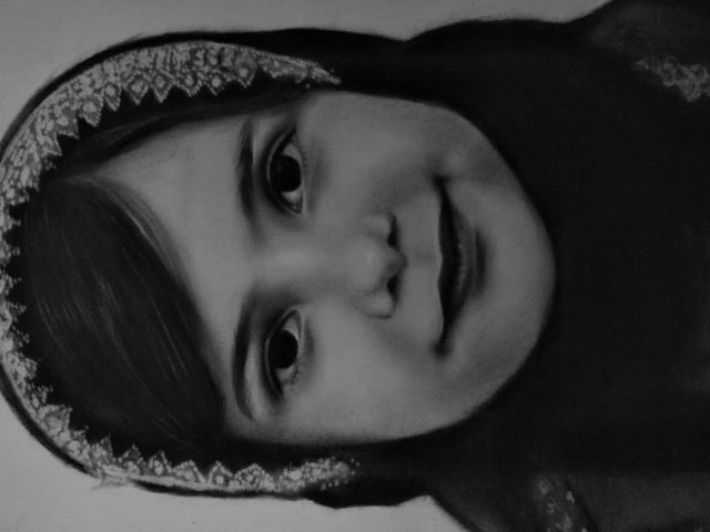 چهره به سبک سیاه قلم
