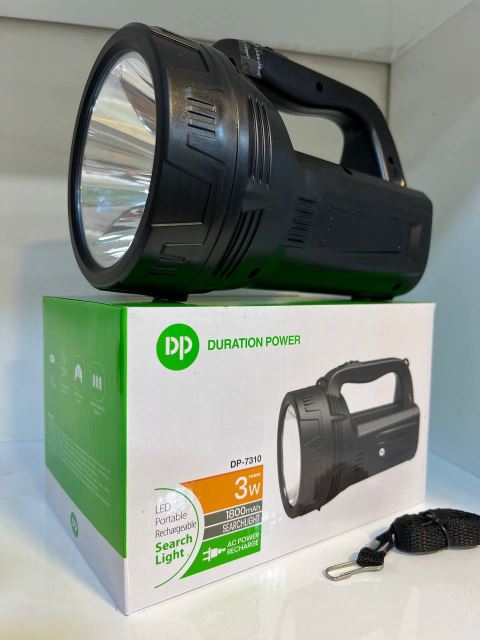 DP 7823B چراغ کمپی 80 وات با 2 عددی باتری 18650 شارژی قابل تعویض قابلیت استفاده با 3 عدد باتری قلمی نمایشگر میزان شارژ باتری ماندگاری شارژ 3/5 