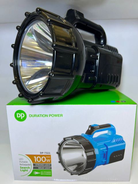 DP 7823B چراغ کمپی 80 وات با 2 عددی باتری 18650 شارژی قابل تعویض قابلیت استفاده با 3 عدد باتری قلمی نمایشگر میزان شارژ باتری ماندگاری شارژ 3/5 