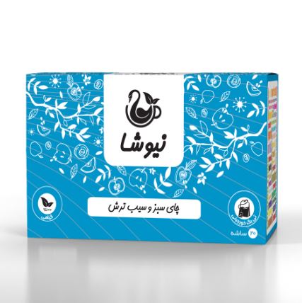 چای سبز وسیب و ترش