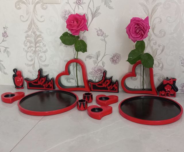 ست قرمز مشکی