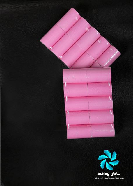 رول حرارتی 16 متری رنگ صورتی