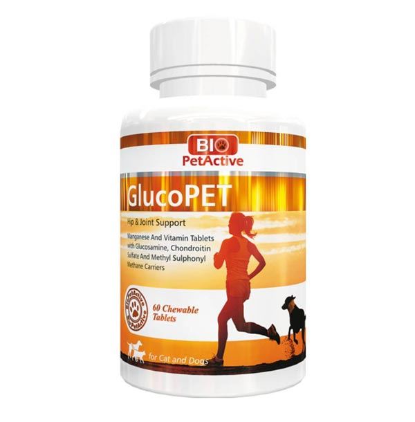 قرص گلوکزآمین سگ و گربه بایوپت اکتیو مدل GlucoPet