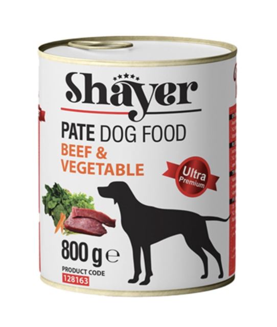 کنسرو گوشت و سبزیجات سگ شایر 800 گرم