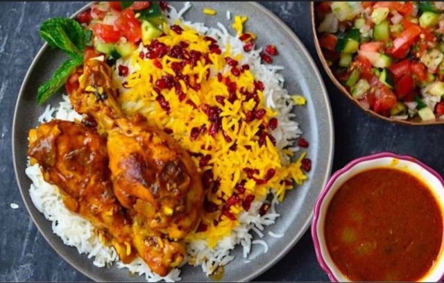 زرشک پلو با مرغ