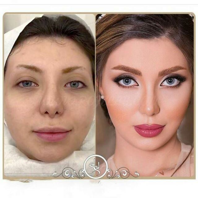 آرایش صورت قبل وبعد
