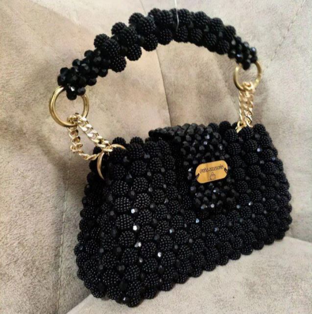 کیف مرواردی تمشکی مشکی با تراش مشکی