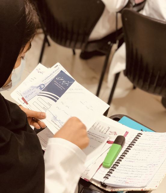 تمرین نسخه خوانی دوره فن ورز خونگیری و پذیرش آزمایشگاه تشخیص طبی