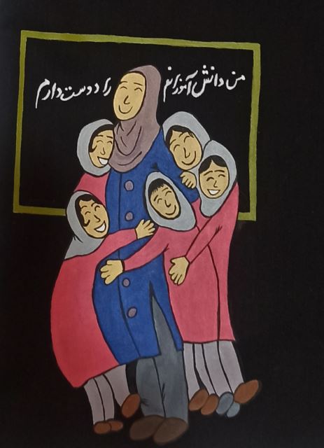 نقاشی روی انواع مقنعه