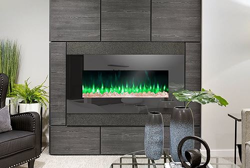 شومینه برقی آینه ای یک تکه سیاه