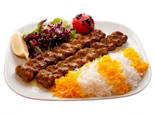 چلو کباب کوبیده معمولی