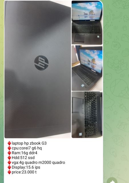 لپ تاپ hp zbook G3