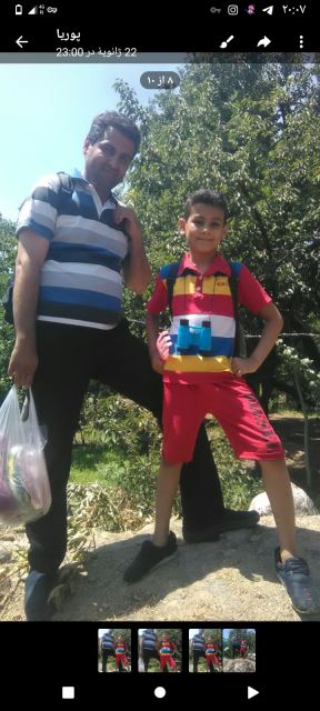 من و پوریا پسرم در کوهنوردی نفس گیر