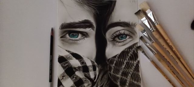 ترکیب سیاه قلم ومدادرنگی