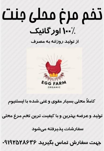 تخم مرغ محلی جنت