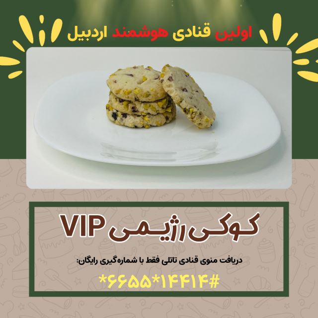 کوکی رژیمی vip( شیرینی سرای تاتلی اولین قنادی هوشمند در اردبیل)