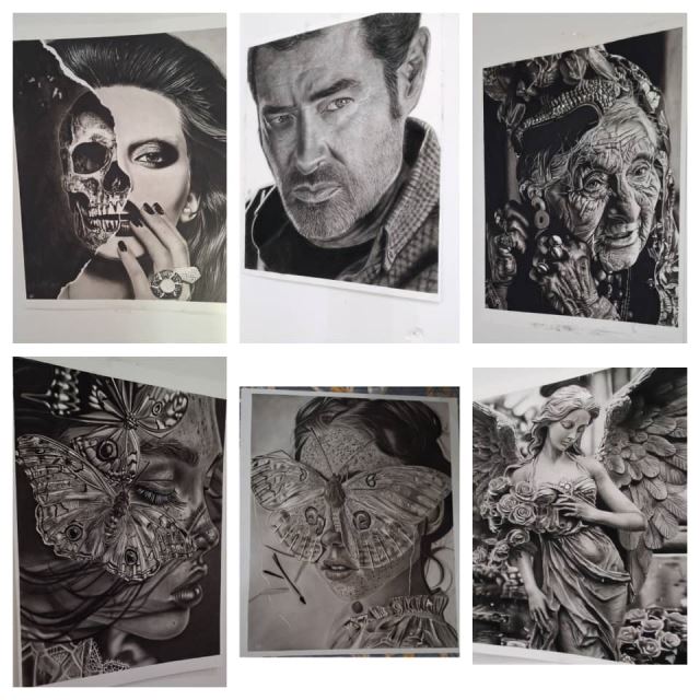 نقاشی سیاه قلم 