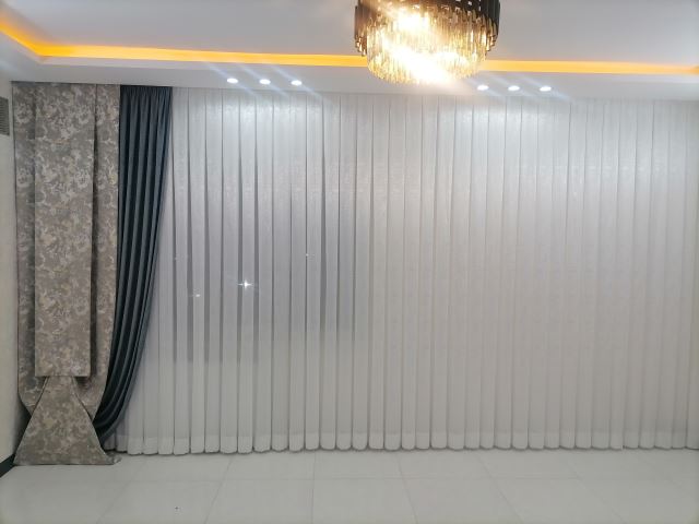 پرده پتینه ابریشم ساتن