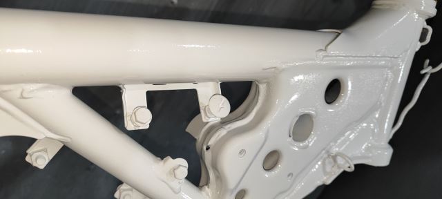 رنگ کوره ای شاسی موتور سیکلت در رشت