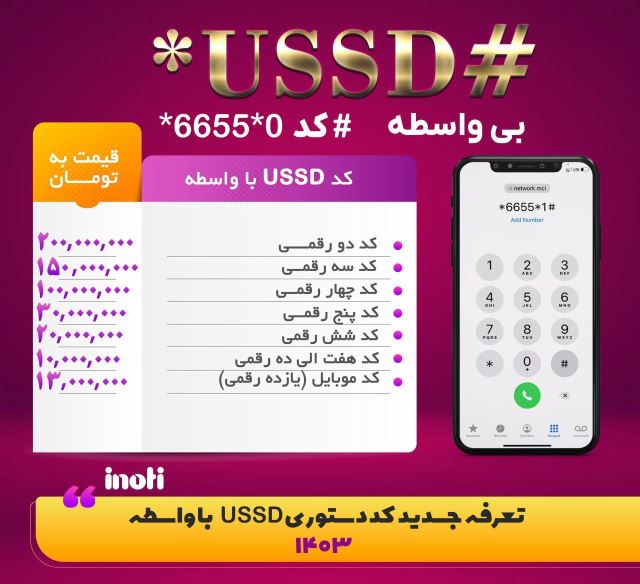 کد دستوری بی واسطه USSD