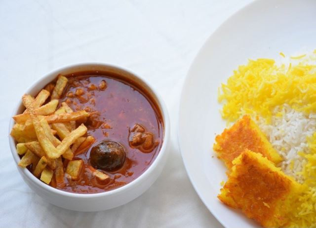 چلو خورشت قیمه