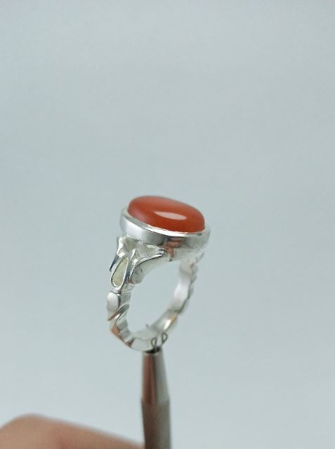 انگشتر مدل صفوی طرح اشکی