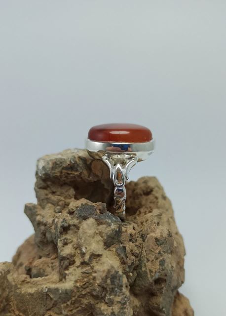 انگشتر مدل صفوی طرح اشکی