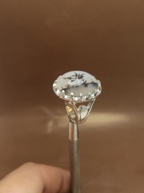 انگشتر مدل صفوی طرح مشعل