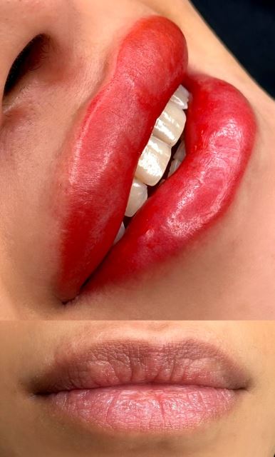 ابروهای پر ، لب های شید شده ، برای دیدن نمونه های بیشتر روی عکس کلیک کن