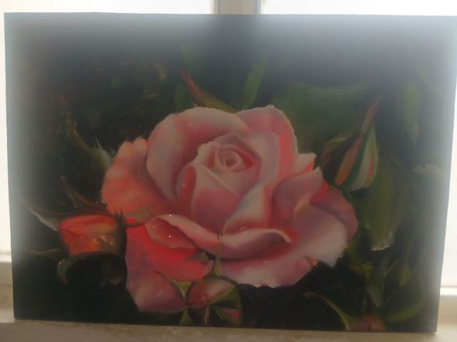 نقاشی گل منظره 