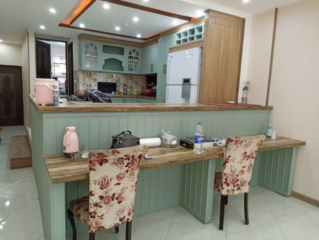 کابینت نئوکلاسیک سبز ماچا