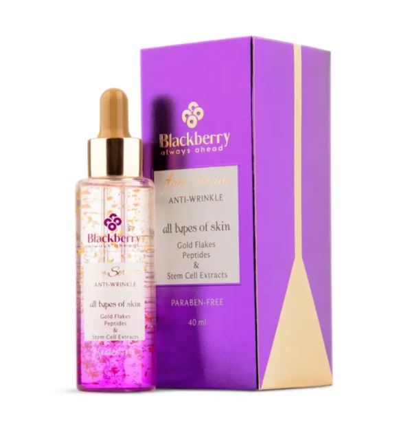 سرم صورت ضد چروک حاوی ذرات طلای 24 عیار بلک بری