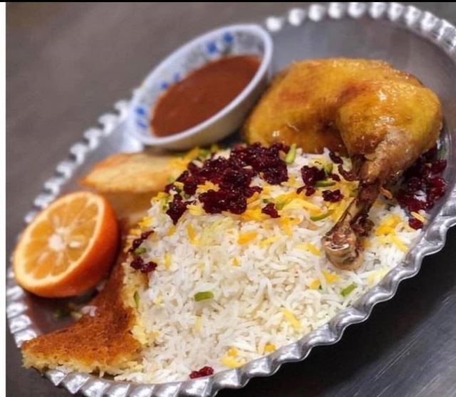 زرشک پلو با مرغ 