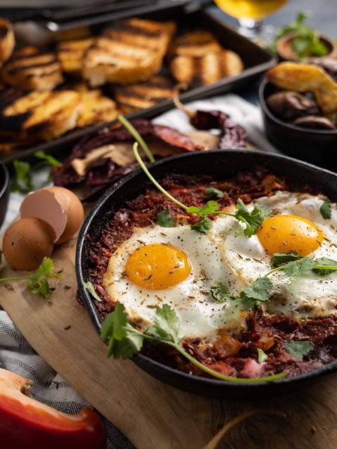 نیمرو با تن ماهی و سیب زمینی