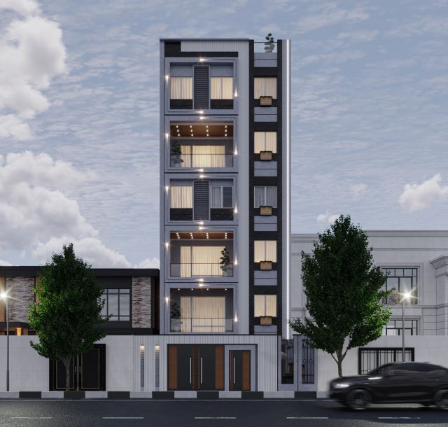 طراحی نما.کارفرما جناب آقای خوش وحید.موقعیت.خ زیتون