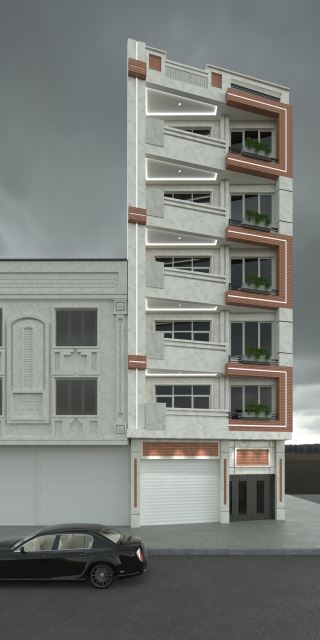 طراحی نما.کارفرما مجتمع اعضا فولاد.موقعیت خ بهشت غربی