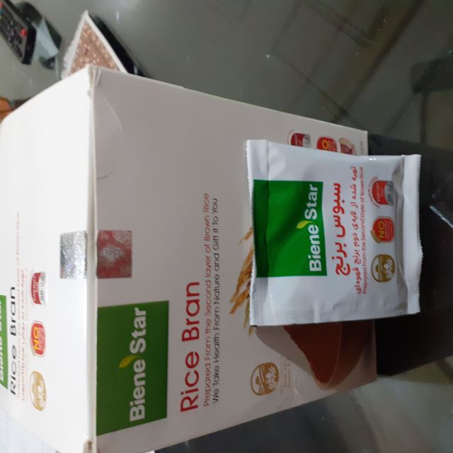 سبوس برنج ازلایه دوم برنج قهوه ای 25عددساشه