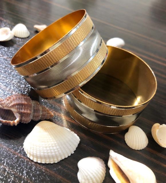 النگو تک پوش ٣سانت ناخونی طرح طلا