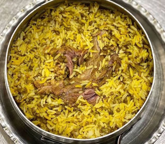دمپختک ماش با گوشت گردن