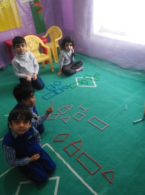 آموزش اشکال هندسی با چوب خط