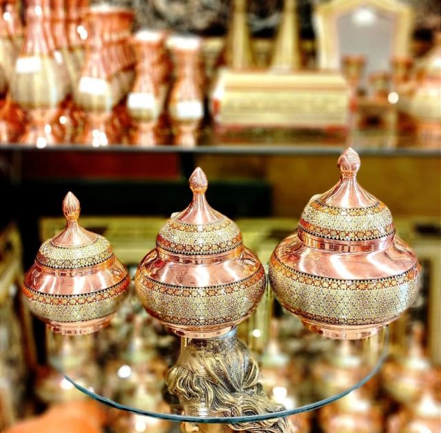 مس خاتم کاری قندان