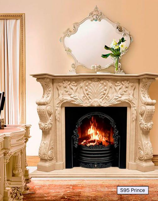 شومینه برقی با فریم چوب